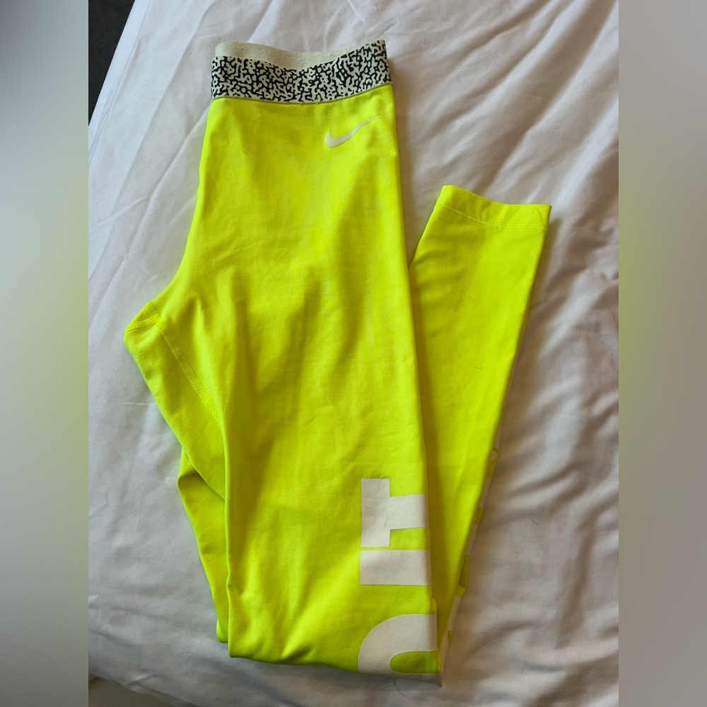 NIKE PRO DRI FIT NEON LEGGINGS S
